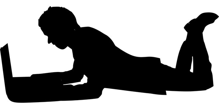 Силуэт лежащего человека
