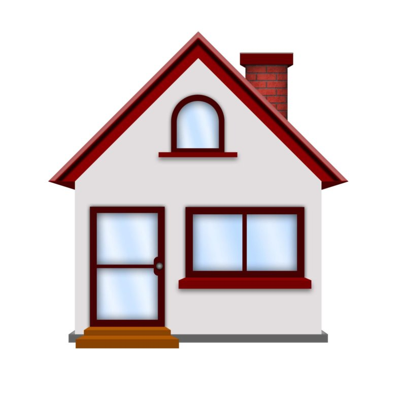 Дом на белом фоне