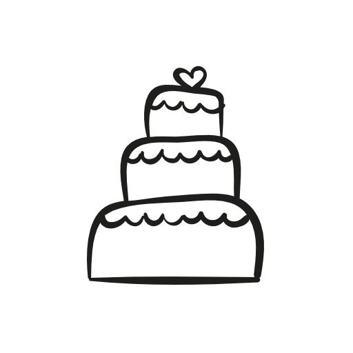 Торт нарисованный на белом фоне