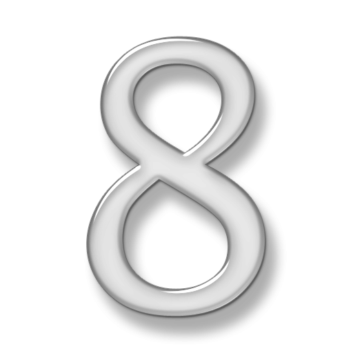 Цифра 8 на прозрачном фоне