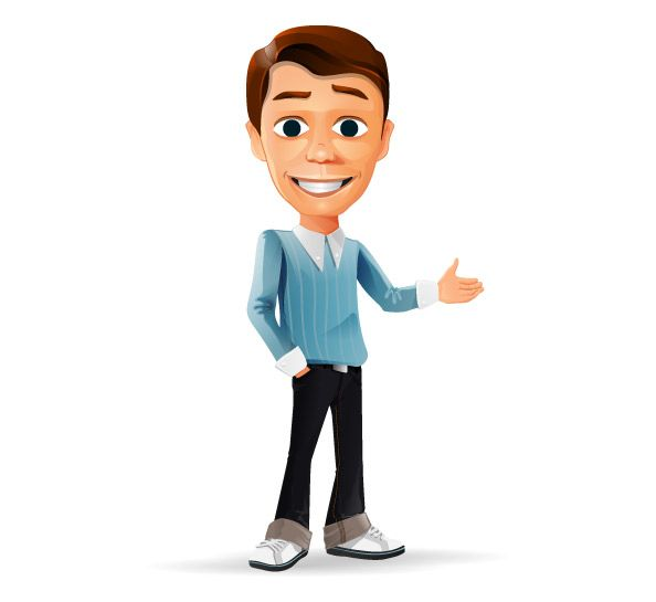 Мультяшный бизнесмен