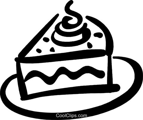 Кусок торта контур