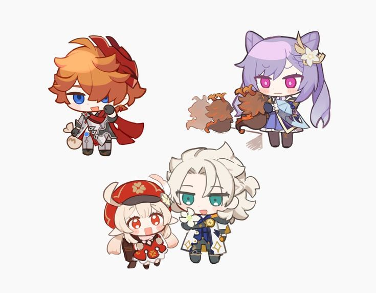 Чиби альбедо Геншин Импакт