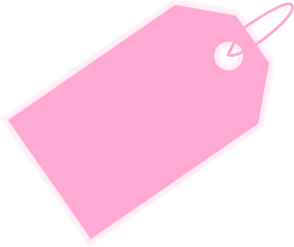 Бирка розовая