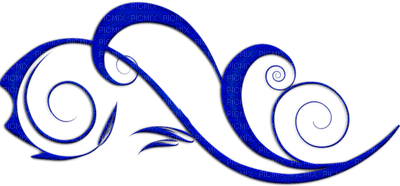 Завитушка синего цвета