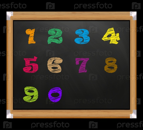 Цифры на меловой доске