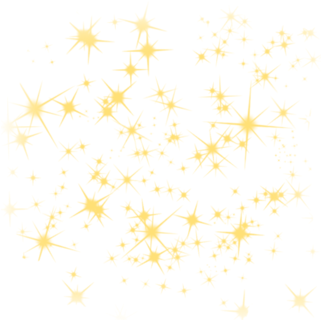 Золотые звезды на прозрачном фоне