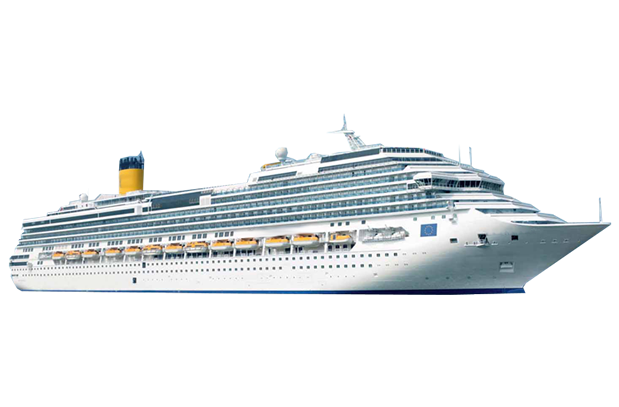 Лайнер на белом фоне