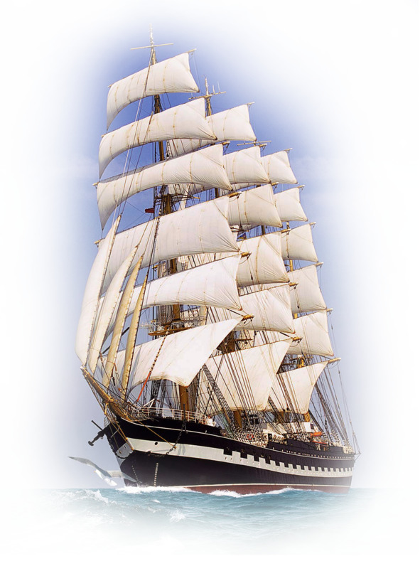 Красивый парусник