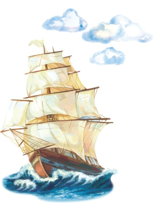 Корабль с парусами