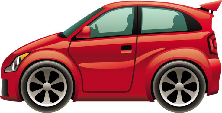 Мультяшный красный автомобиль
