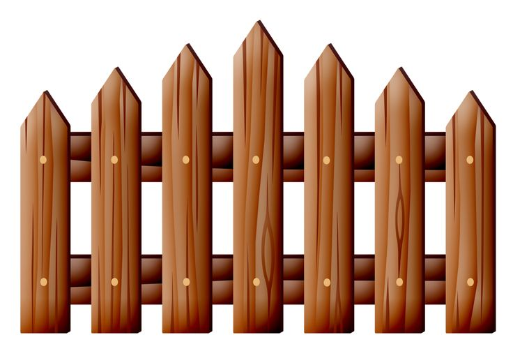 Векторный деревянный забор