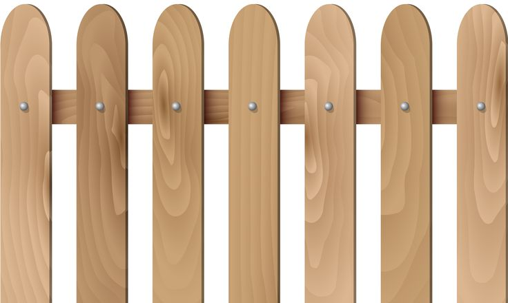 Деревянный забор на прозрачном фоне