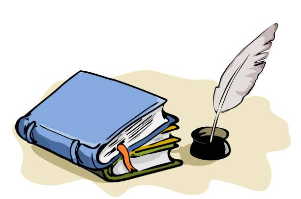 Книга с пером рисунок