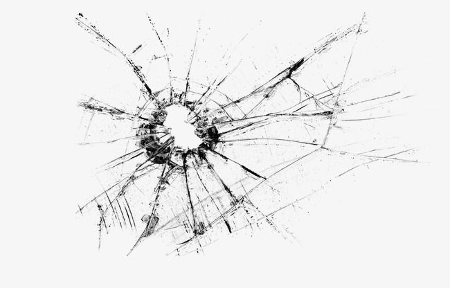 Трещина от пули стекло без фона