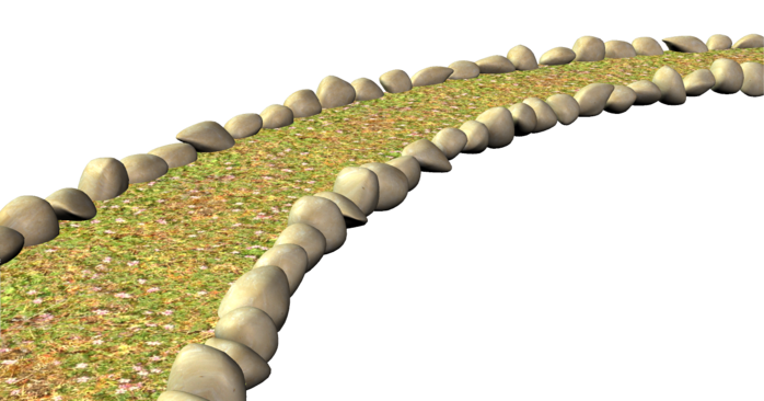 Тропинка на белом фоне