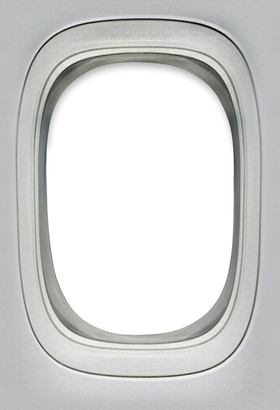 Окна самолета на прозрачном фоне