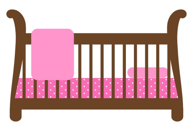 Детская кроватка на прозрачном фоне