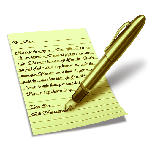 Написание статьи ручкой