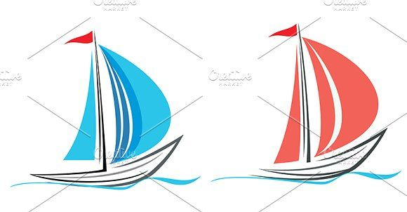 Кораблик на белом фоне