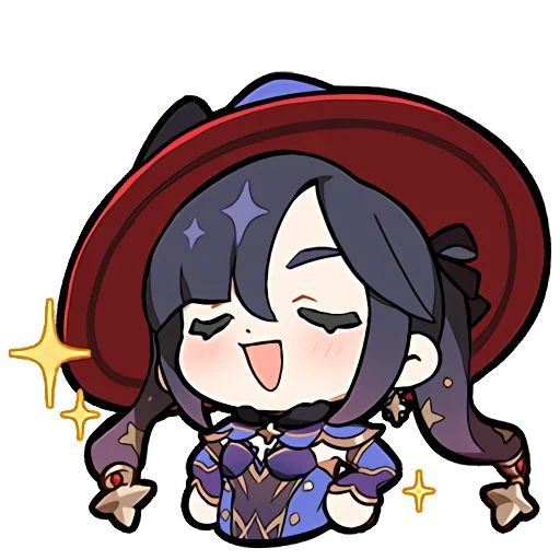 Мона Геншин Чиби Стикеры