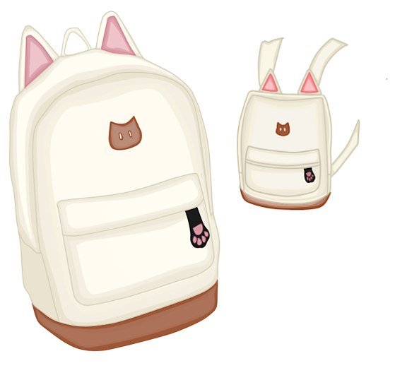 Рюкзак на белом фоне