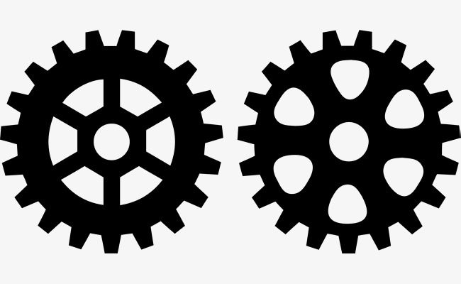 Шестерня на прозрачном фоне