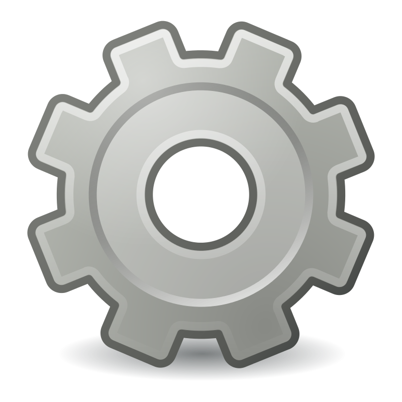 Шестеренка на белом фоне