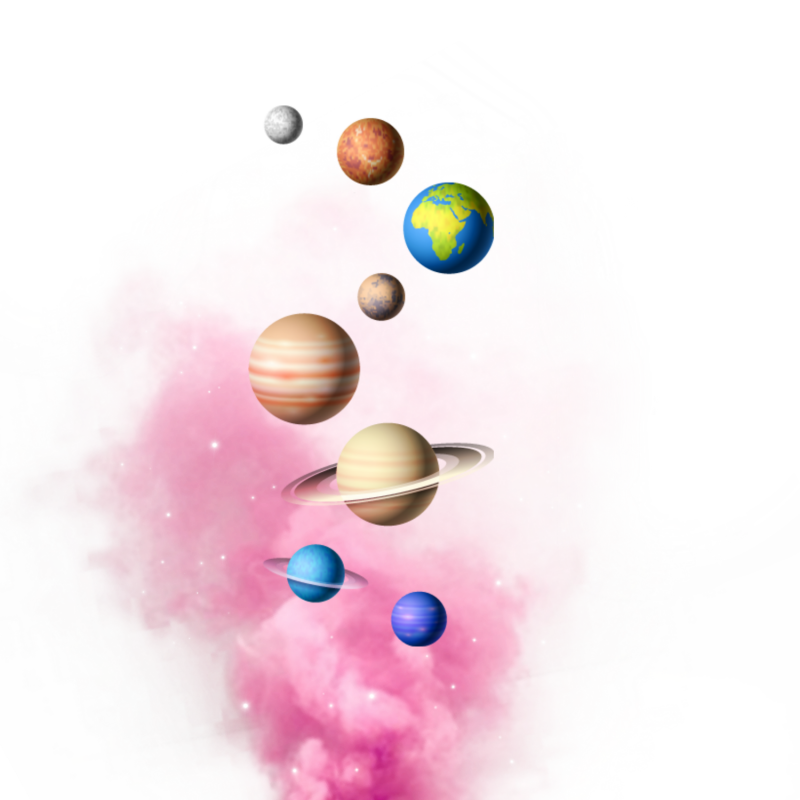 Планеты на белом фоне
