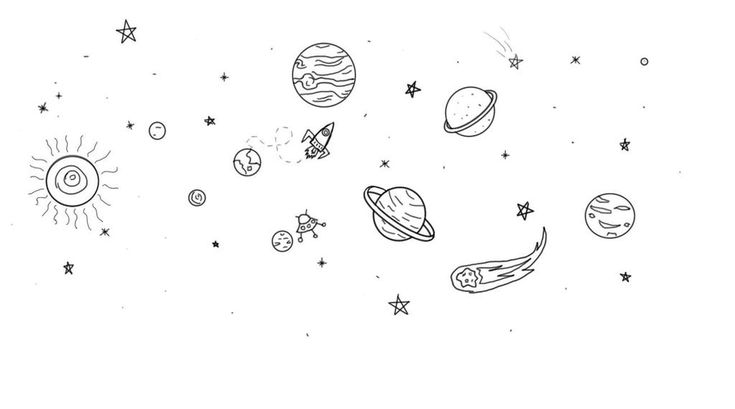 Рисунок космоса карандашом для срисовки
