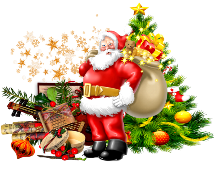 Дед Мороз и елка