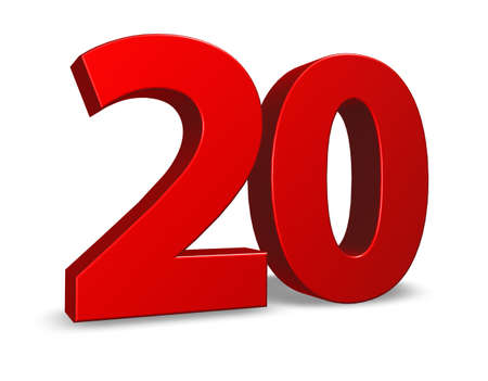 Красивые красные цифры