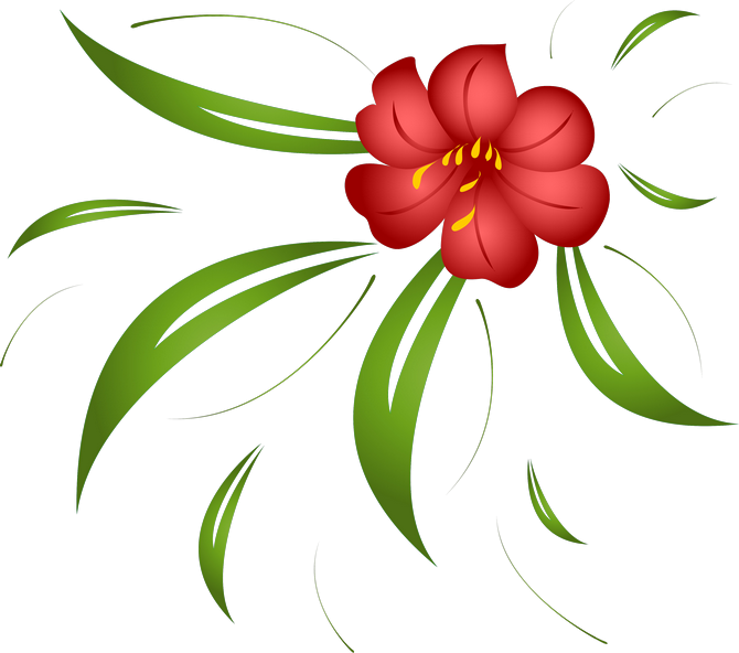 Цветы на прозрачном фоне