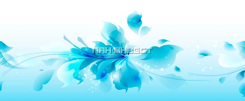 Бирюзовые цветы вектор