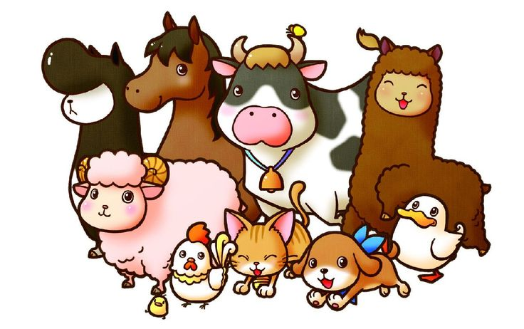 Мультяжные домашнее животные