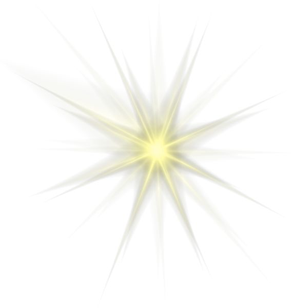 Звезды на прозрачном фоне со свечением