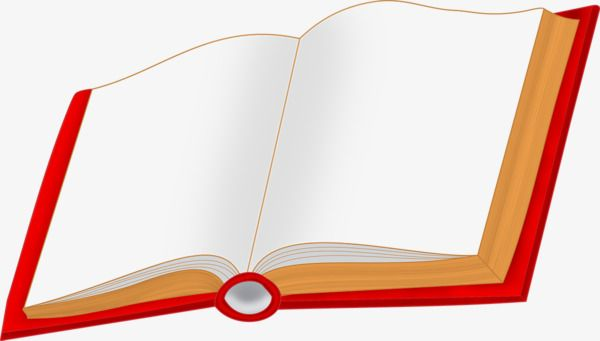 Раскрытая книжка на прозрачном фоне