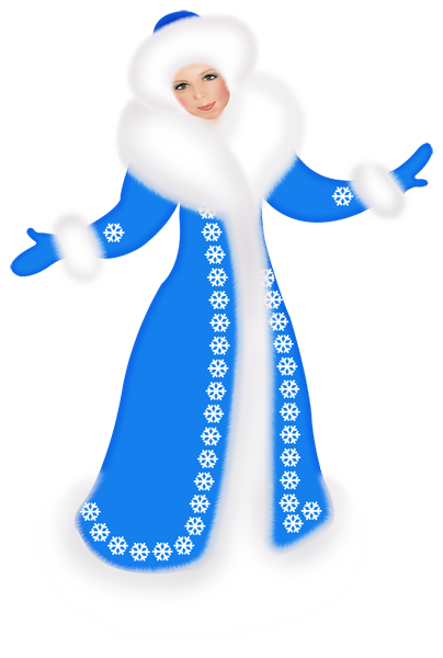 Снегурочка на белом фоне