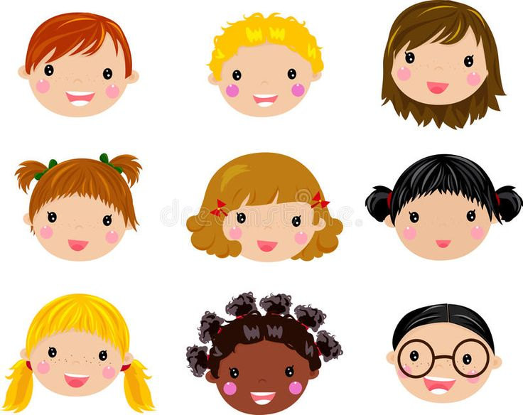 Мордашки девочки и мальчика