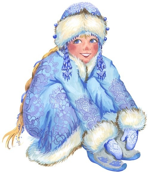 Снегурочка на прозрачном фоне
