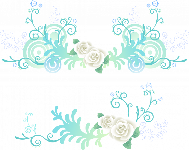 Цветочный узор на белом фоне