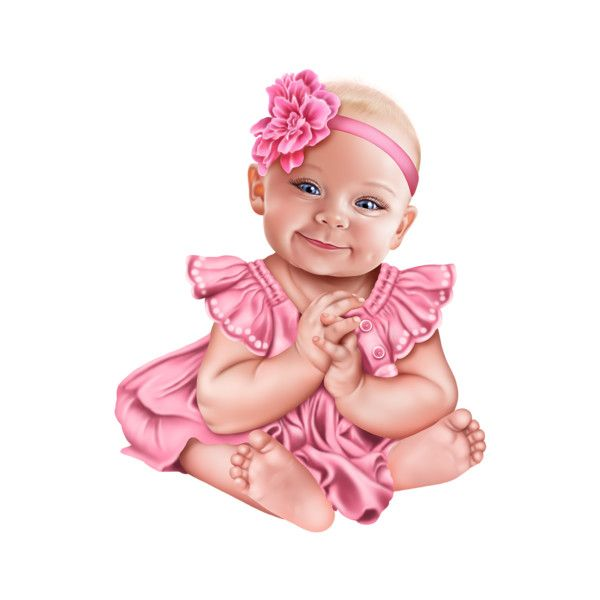 Девочка младенец на прозрачном фоне