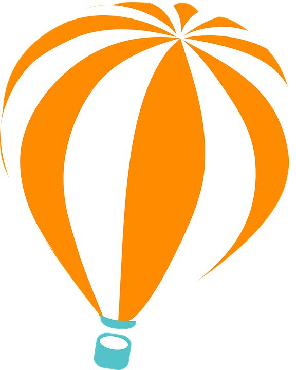 Векторный воздушный шар с корзиной