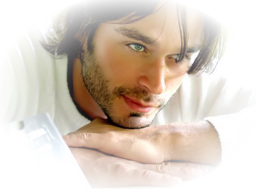 Мужчина на прозрачном фоне