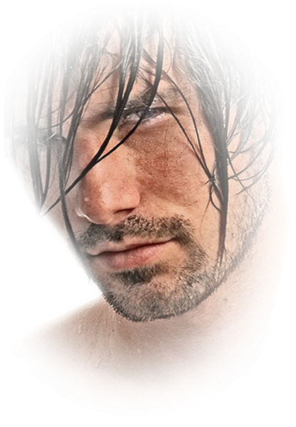 Лицо парня на прозрачном фоне