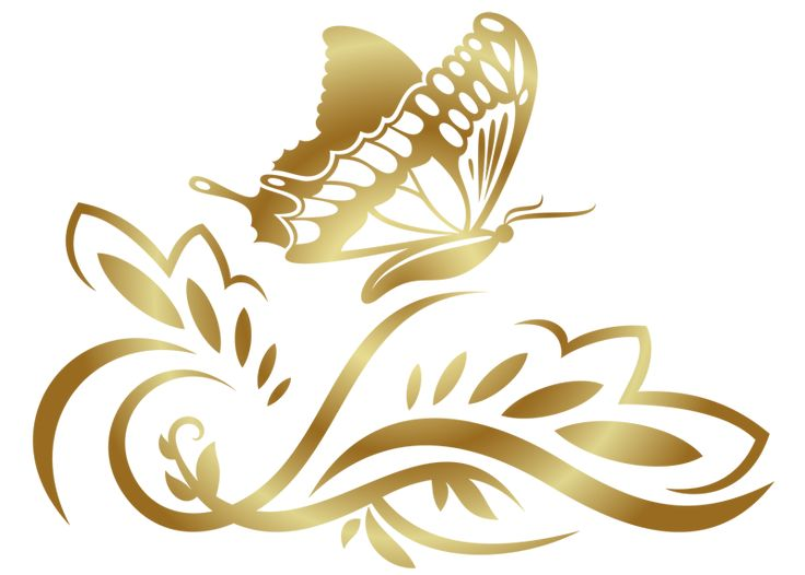 Цветочный орнамент на прозрачном фоне