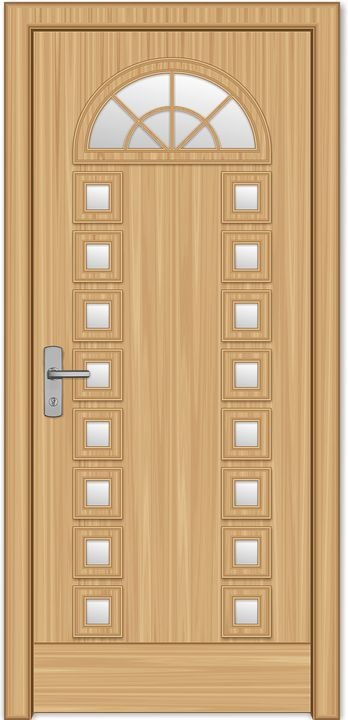 Дверь на прозрачном фоне