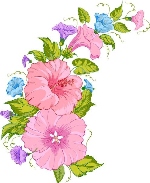 Цветы мультяшные