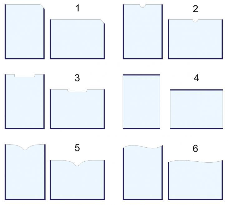 Кармашки для стенда горизонтальные