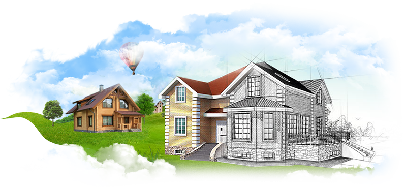 Красивый дом на прозрачном фоне